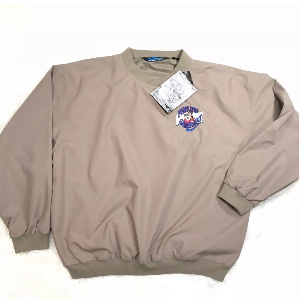 Kelloggs Tony the Tiger Golf Windbreaker Tan XL